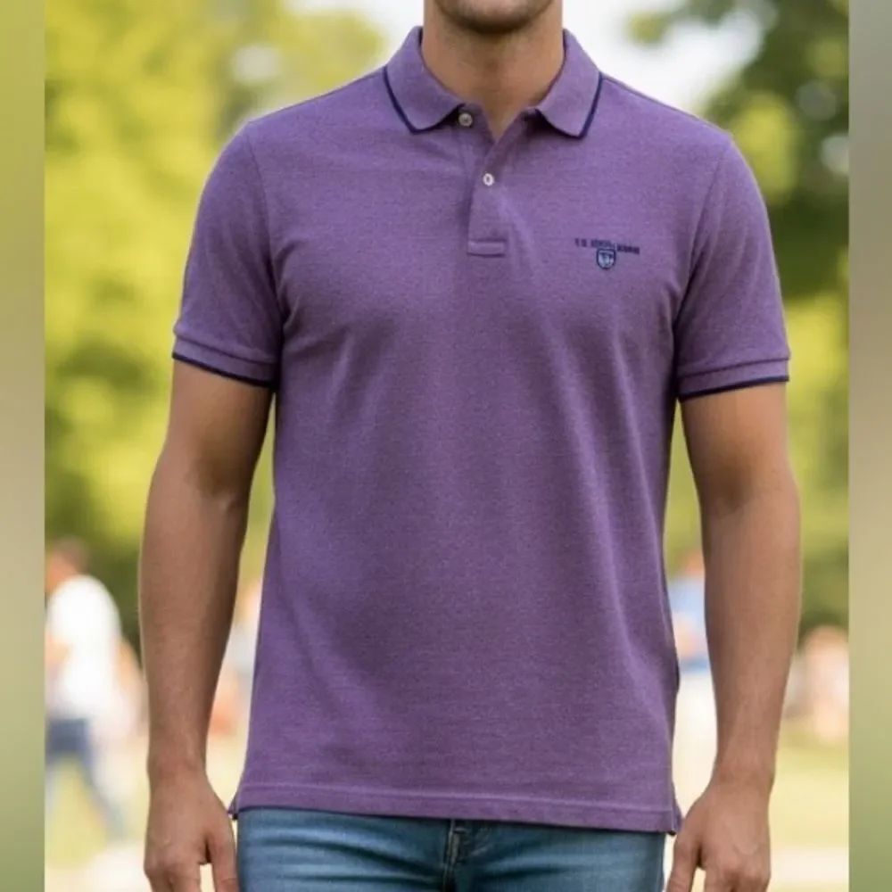 U.S. Polo Assn. Heathered Purple Polo Shirt
